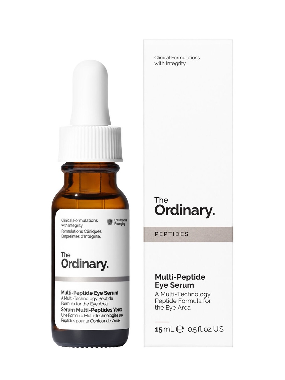 The Ordinary Multi-Peptide Eye Serum — Amber Bottle with White Dropper